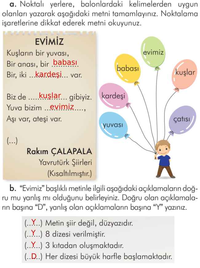 2. Sınıf Türkçe Kitabı Sayfa 24 26 27 28 Cevapları İlke Yayınları