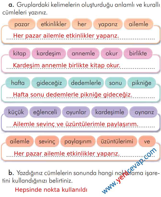 2. Sınıf Türkçe Kitabı Sayfa 29 32 33 35 Cevapları İlke Yayınları