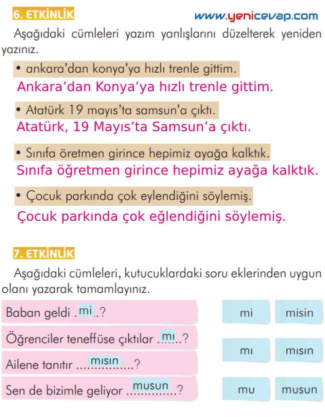 2. Sınıf Türkçe Kitabı Sayfa 297 299 300 302 Cevapları İlke Yayınları