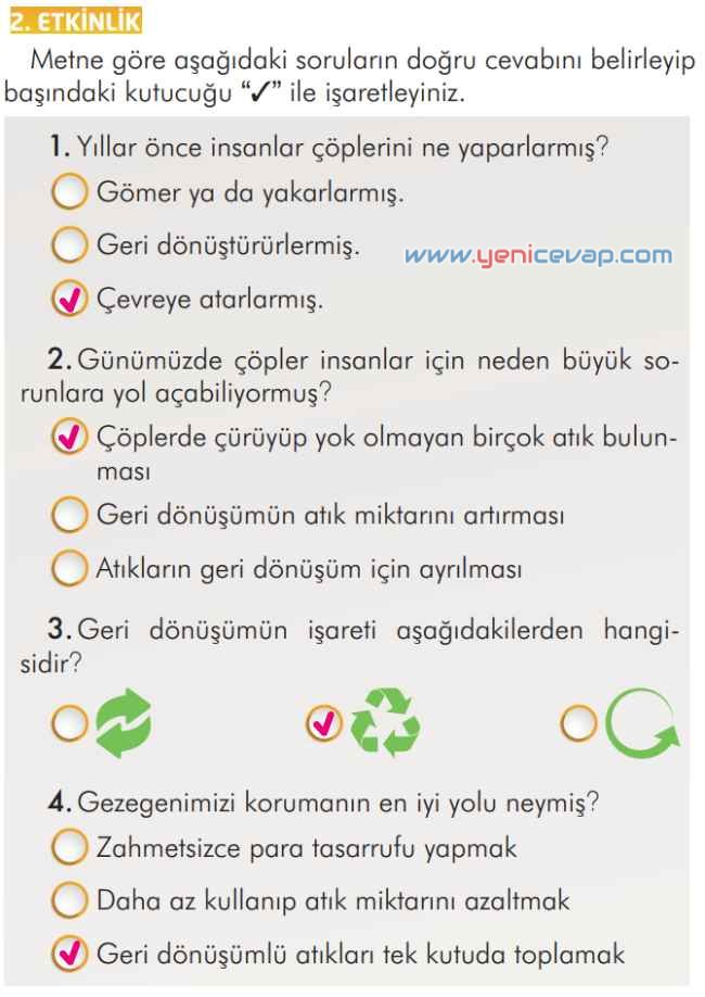 2. Sınıf Türkçe Kitabı Sayfa 297 299 300 302 Cevapları İlke Yayınları