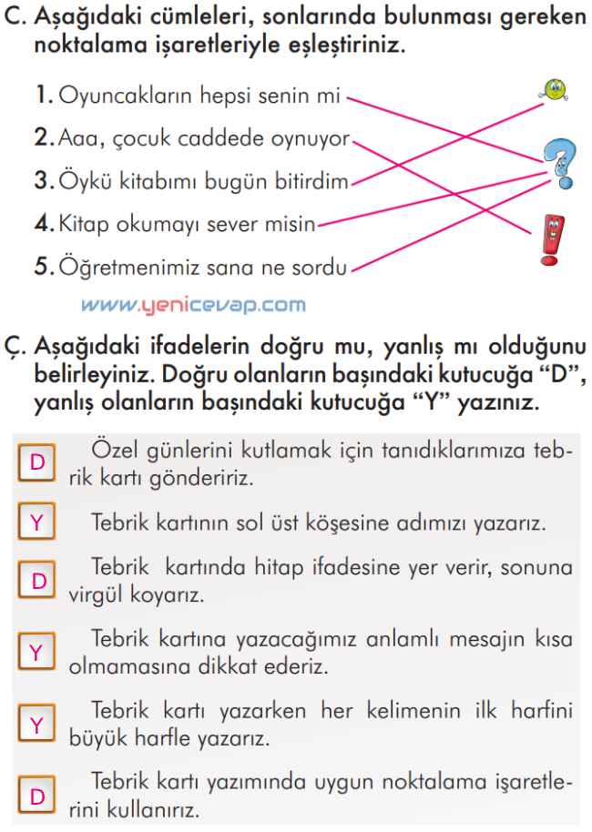 2. Sınıf Türkçe Kitabı Sayfa 303 307 308 309 Cevapları İlke Yayınları