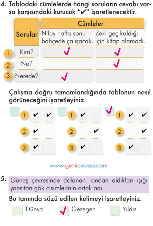 2. Sınıf Türkçe Kitabı Sayfa 310 311 312 Cevapları İlke Yayınları