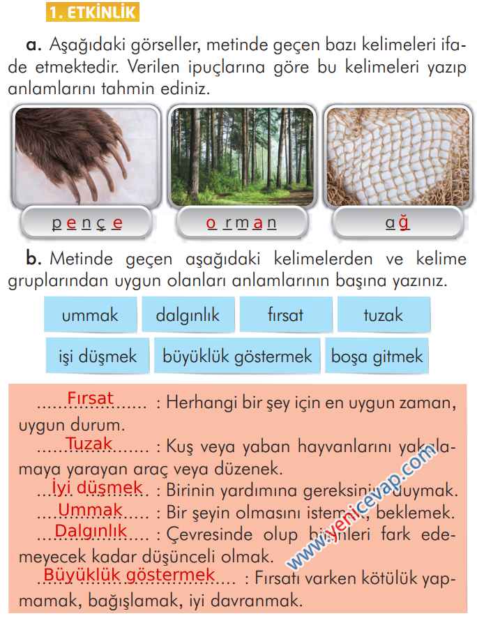 2. Sınıf Türkçe Kitabı Sayfa 29 32 33 35 Cevapları İlke Yayınları