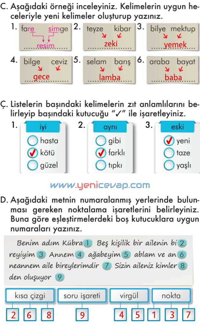 2. Sınıf Türkçe Kitabı Sayfa 46 47 48 49 Cevapları İlke Yayınları