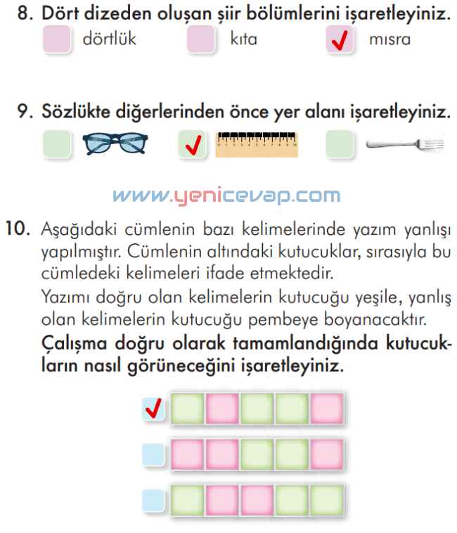 2. Sınıf Türkçe Kitabı Sayfa 50 53 54 55 Cevapları İlke Yayınları
