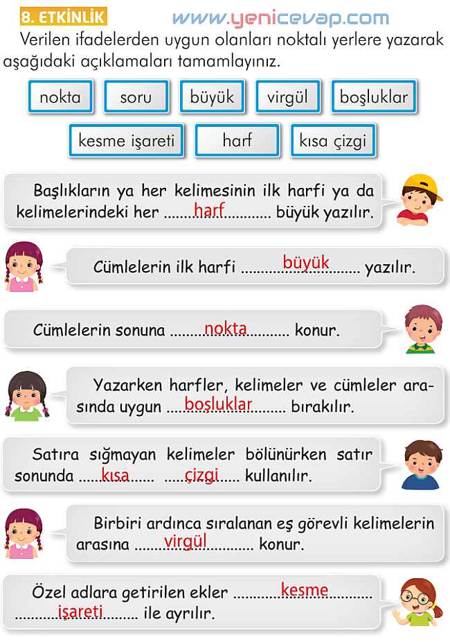 2. Sınıf Türkçe Kitabı Sayfa 56 57 59 62 Cevapları İlke Yayınları