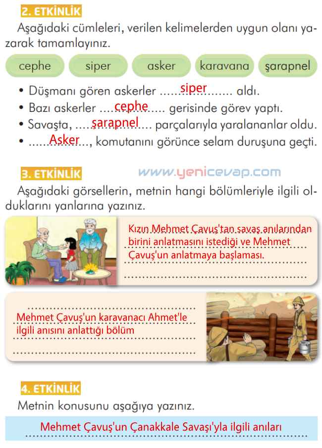 2. Sınıf Türkçe Kitabı Sayfa 67 68 71 72 Cevapları İlke Yayınları