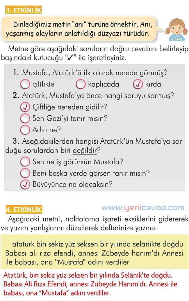 2. Sınıf Türkçe Kitabı Sayfa 73 77 78 80 Cevapları İlke Yayınları