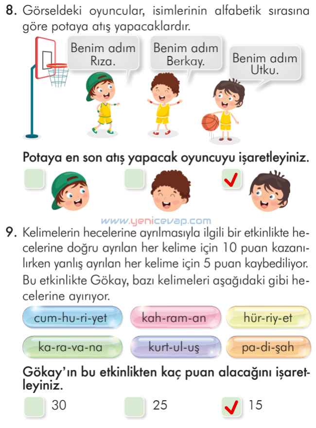 2. Sınıf Türkçe Kitabı Sayfa 86 87 88 92 Cevapları İlke Yayınları