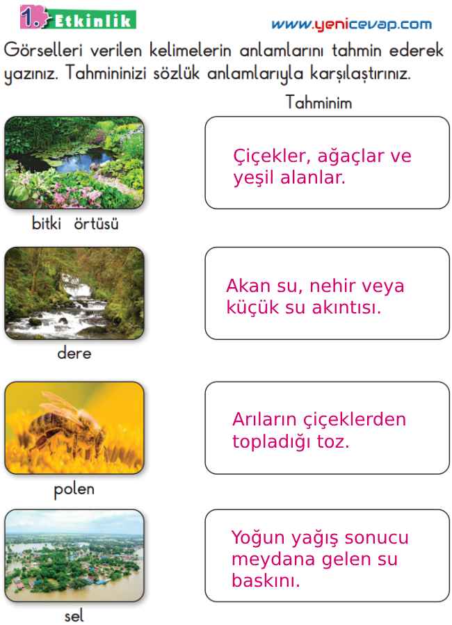 2. Sınıf Türkçe Kitabı Sayfa 108 109 110 113 Cevapları Meb