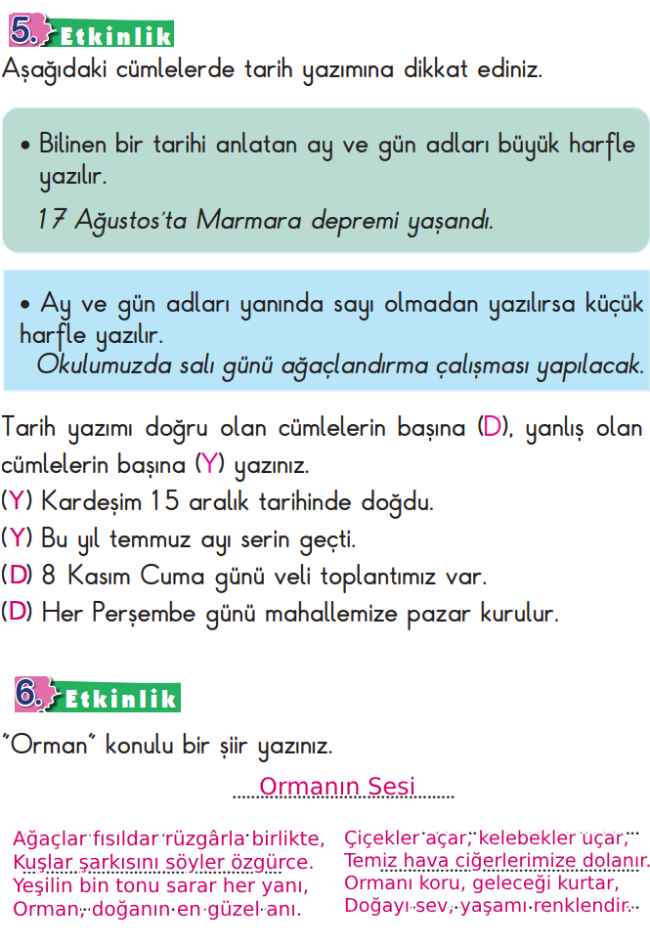 2. Sınıf Türkçe Kitabı Sayfa 114 115 117 118 Cevapları Meb