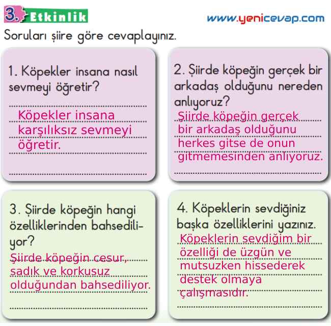 2. Sınıf Türkçe Kitabı Sayfa 114 115 117 118 Cevapları Meb