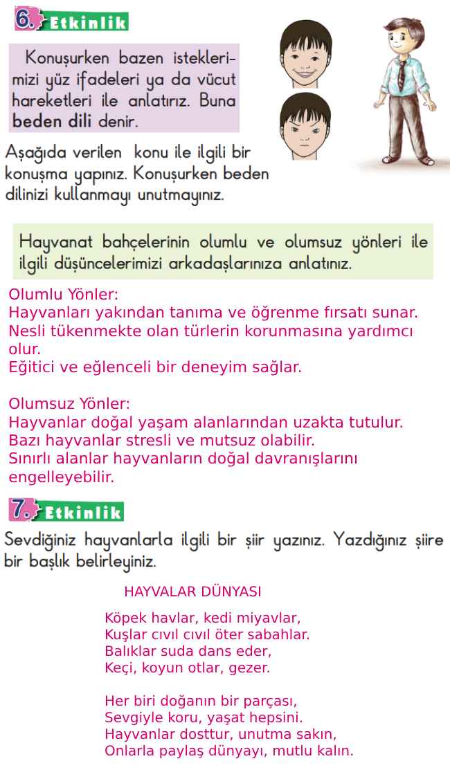 2. Sınıf Türkçe Kitabı Sayfa 119 120 122 123 Cevapları Meb
