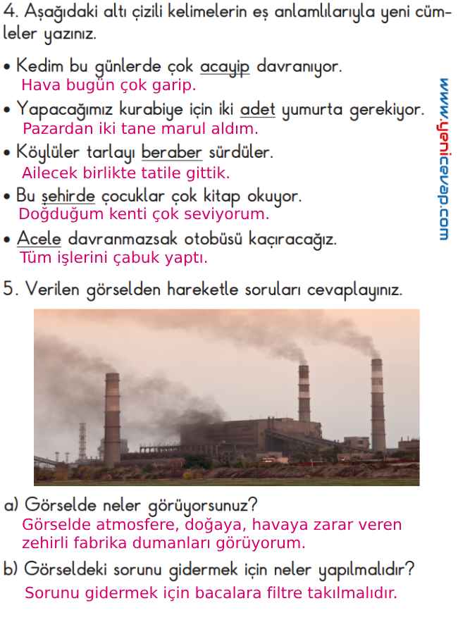 2. Sınıf Türkçe Kitabı Sayfa 128 129 130 134 Cevapları Meb