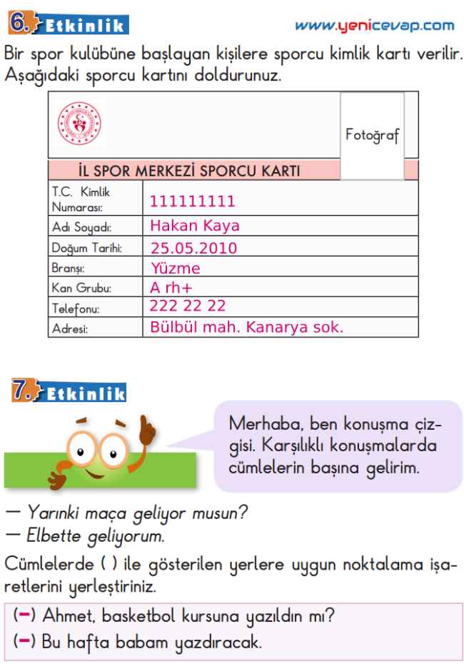 2. Sınıf Türkçe Kitabı Sayfa 135 136 137 138 Cevapları Meb