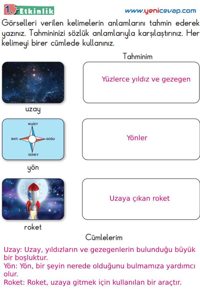 2. Sınıf Türkçe Kitabı Sayfa 171 172 174 176 Cevapları Meb