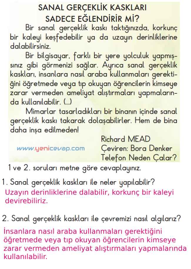 2. Sınıf Türkçe Kitabı Sayfa 183 186 187 188 Cevapları Meb
