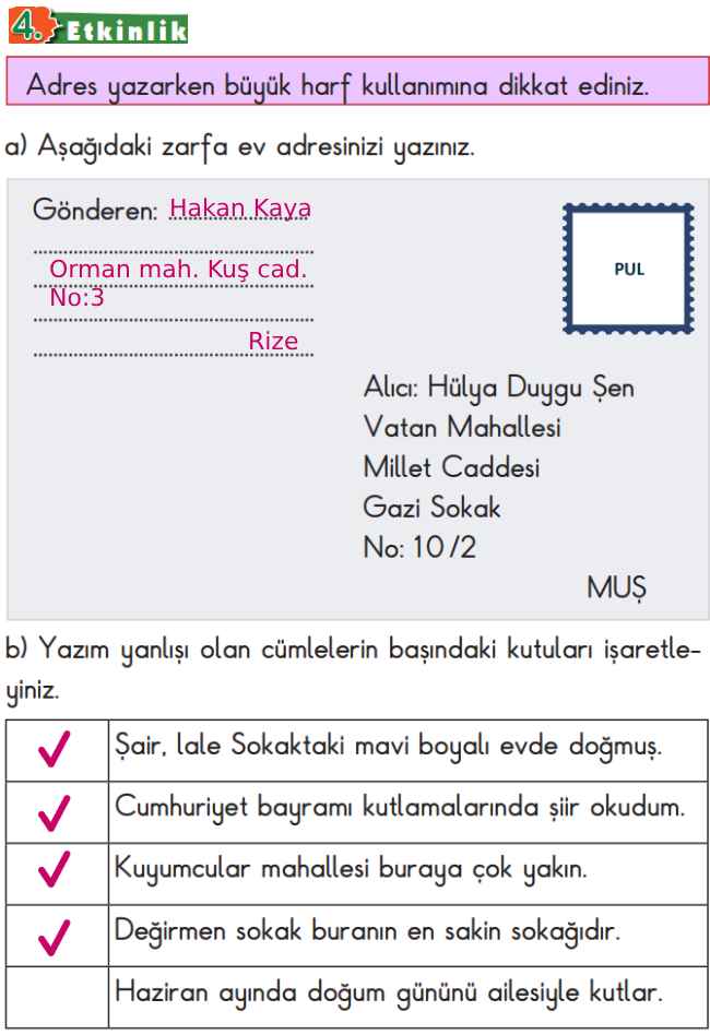 2. Sınıf Türkçe Kitabı Sayfa 201 205 206 207 Cevapları Meb