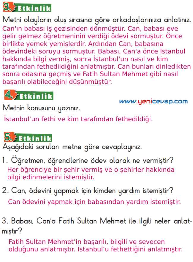 2. Sınıf Türkçe Kitabı Sayfa 209 210 211 214 Cevapları Meb