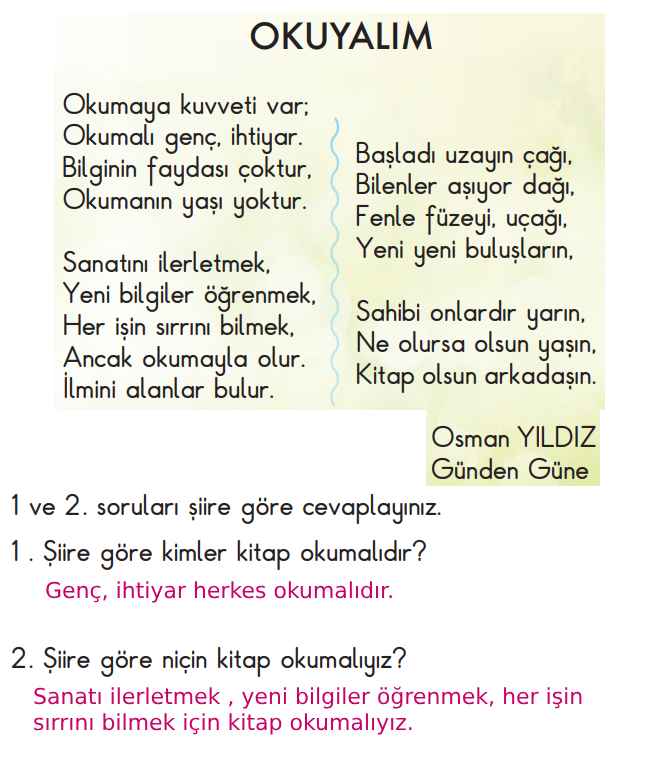2. Sınıf Türkçe Kitabı Sayfa 239 240 241 Cevapları Meb