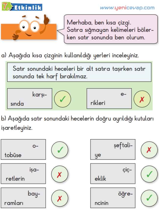 2. Sınıf Türkçe Kitabı Sayfa 64 65 66 68 Cevapları Meb