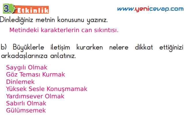 2. Sınıf Türkçe Kitabı Sayfa 94 95 97 98 Cevapları Meb