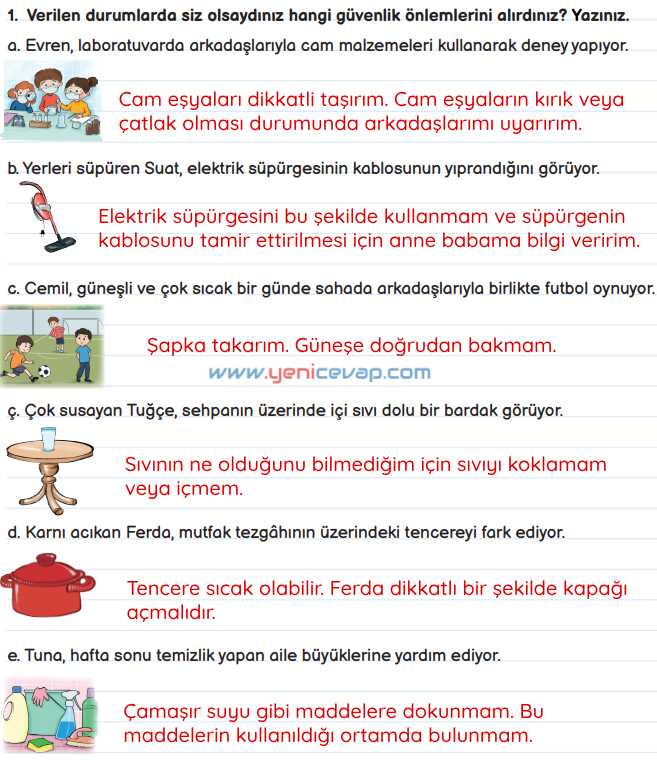 3. Sınıf Fen Bilimleri Kitabı Sayfa 99 100 104 105 Cevapları Meb