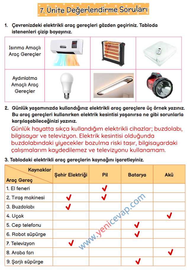 3. Sınıf Fen Bilimleri Kitabı Sayfa 208 209 Cevapları Meb