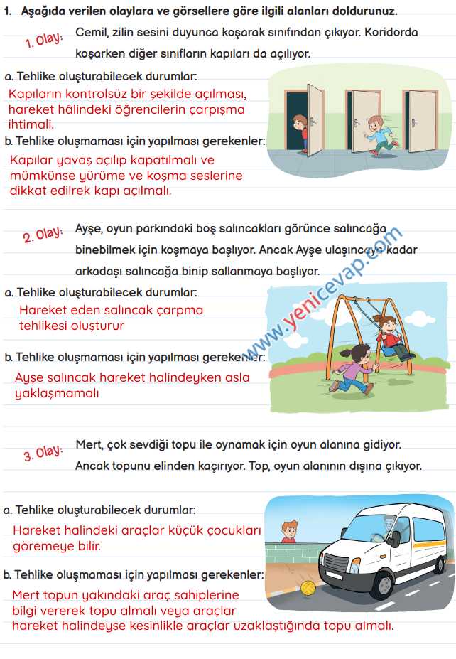 3. Sınıf Fen Bilimleri Kitabı Sayfa 77 79 80 84 Cevapları Meb