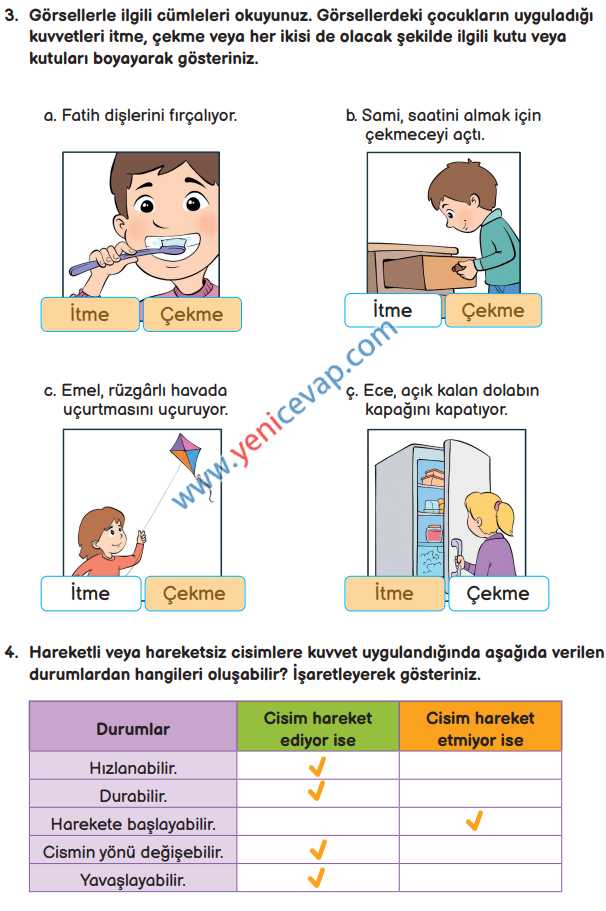 3. Sınıf Fen Bilimleri Kitabı Sayfa 85 86 87 88 Cevapları Meb