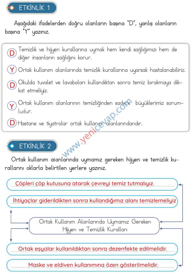 3. Sınıf Hayat Bilgisi Kitabı Sayfa 105 107 108 109 Cevapları Meb