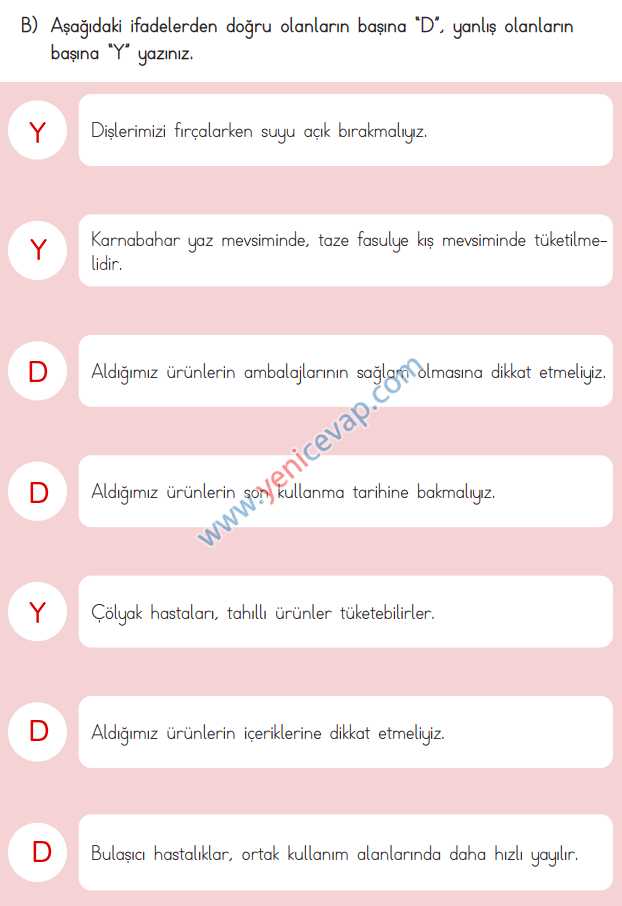 3. Sınıf Hayat Bilgisi Kitabı Sayfa 105 107 108 109 Cevapları Meb