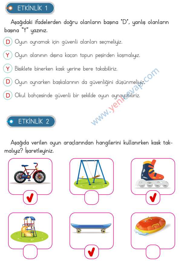 3. Sınıf Hayat Bilgisi Kitabı Sayfa 139 140 141 142 Cevapları Meb