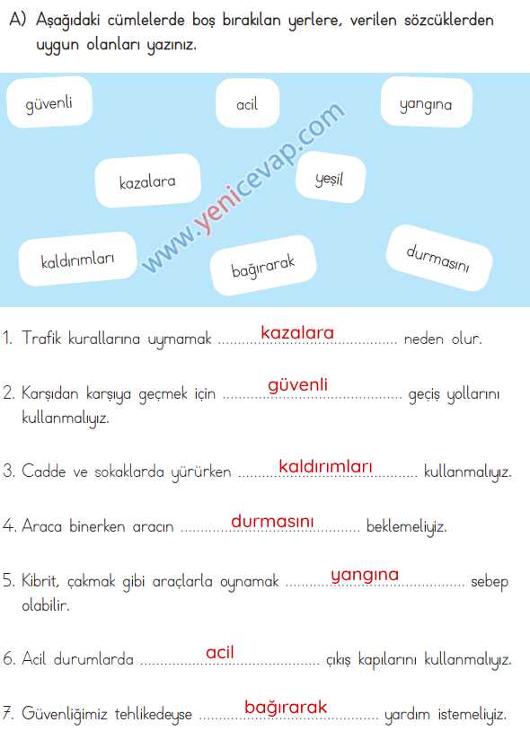 3. Sınıf Hayat Bilgisi Kitabı Sayfa 139 140 141 142 Cevapları Meb