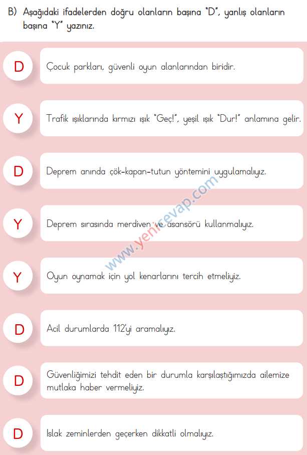 3. Sınıf Hayat Bilgisi Kitabı Sayfa 139 140 141 142 Cevapları Meb