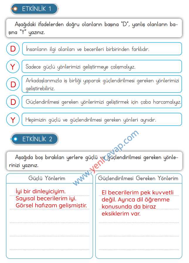3. Sınıf Hayat Bilgisi Kitabı Sayfa 16 17 18 20 Cevapları Meb