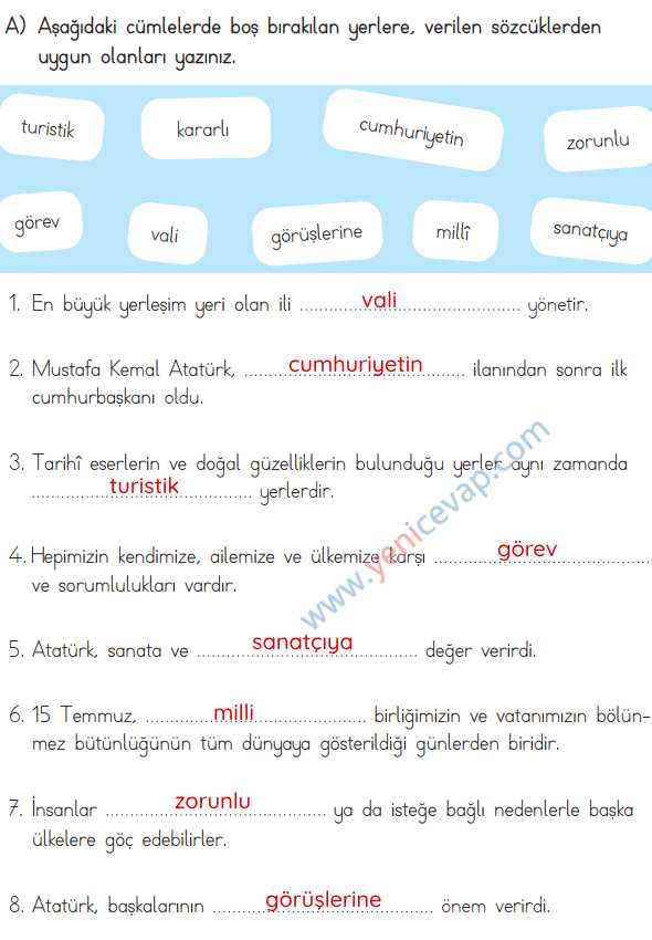 3. Sınıf Hayat Bilgisi Kitabı Sayfa 173 176 177 178 Cevapları Meb