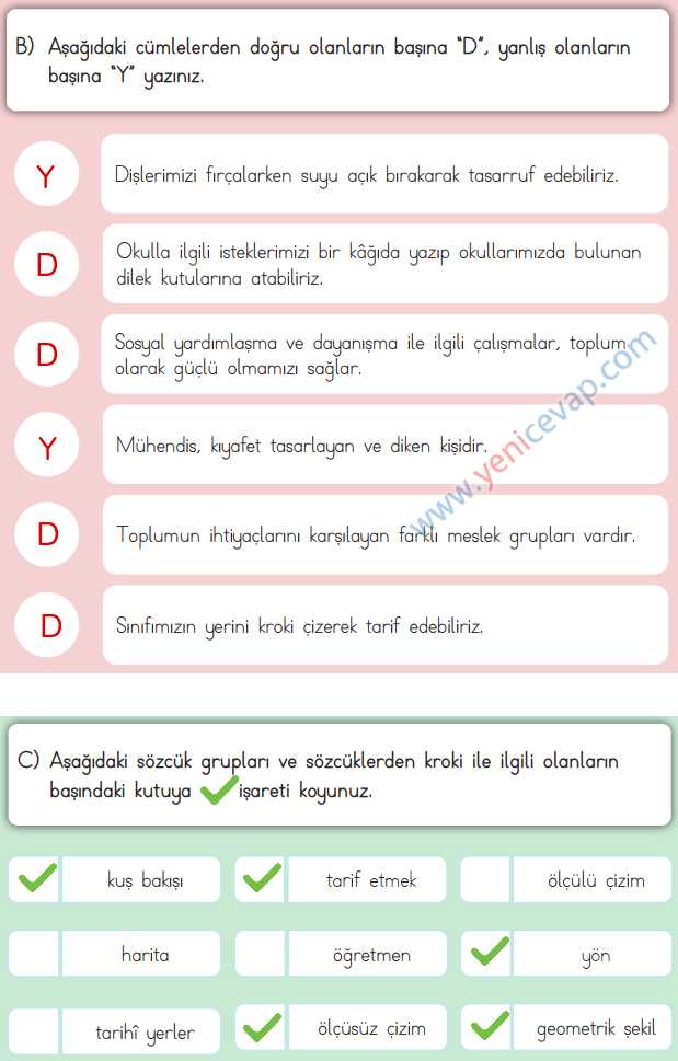 3. Sınıf Hayat Bilgisi Kitabı Sayfa 41 42 43 Cevapları Meb
