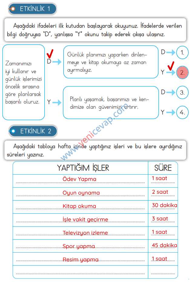 3. Sınıf Hayat Bilgisi Kitabı Sayfa 71 75 77 78 79 Cevapları Meb