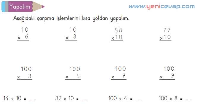 3. Sınıf Matematik Kitabı Sayfa 103 105 107 Cevapları Meb
