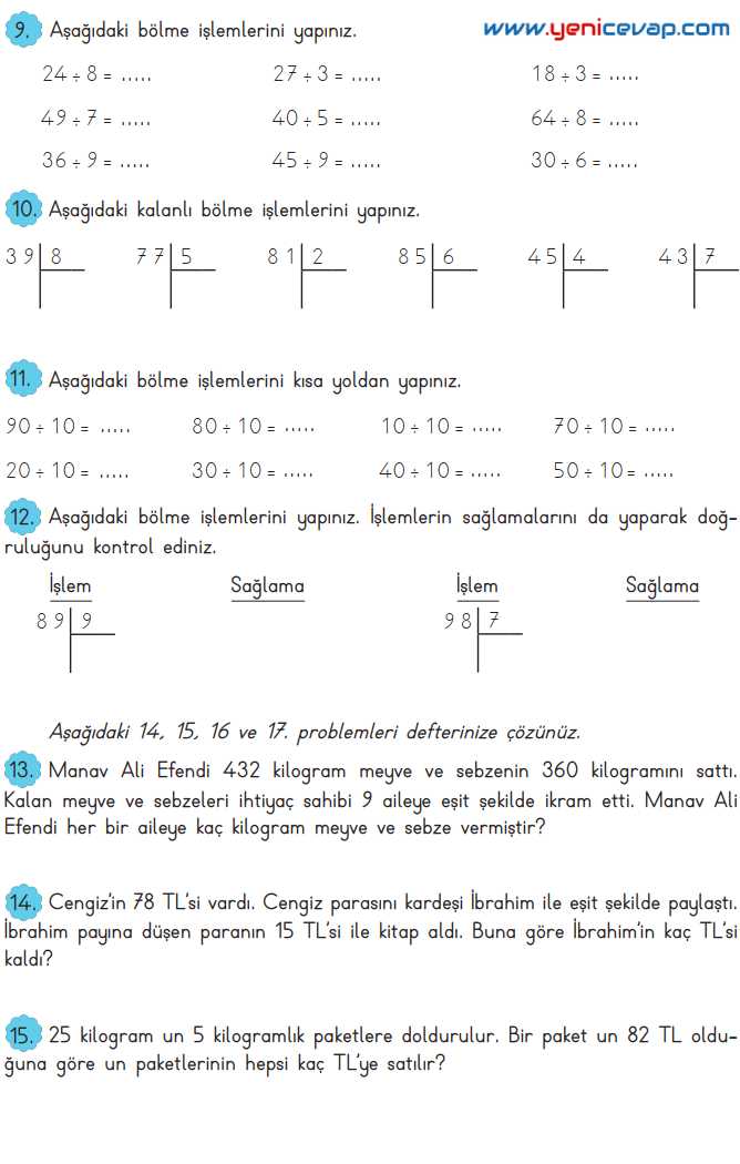 3. Sınıf Matematik Kitabı Sayfa 123 124 125 Cevapları Meb
