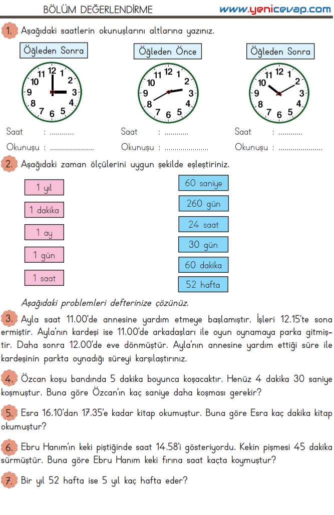 3. Sınıf Matematik Kitabı Sayfa 151 152 155 Cevapları Meb