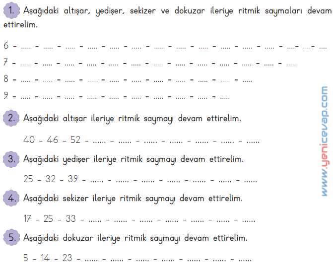 3. Sınıf Matematik Kitabı Sayfa 30 31 33 Cevapları Meb