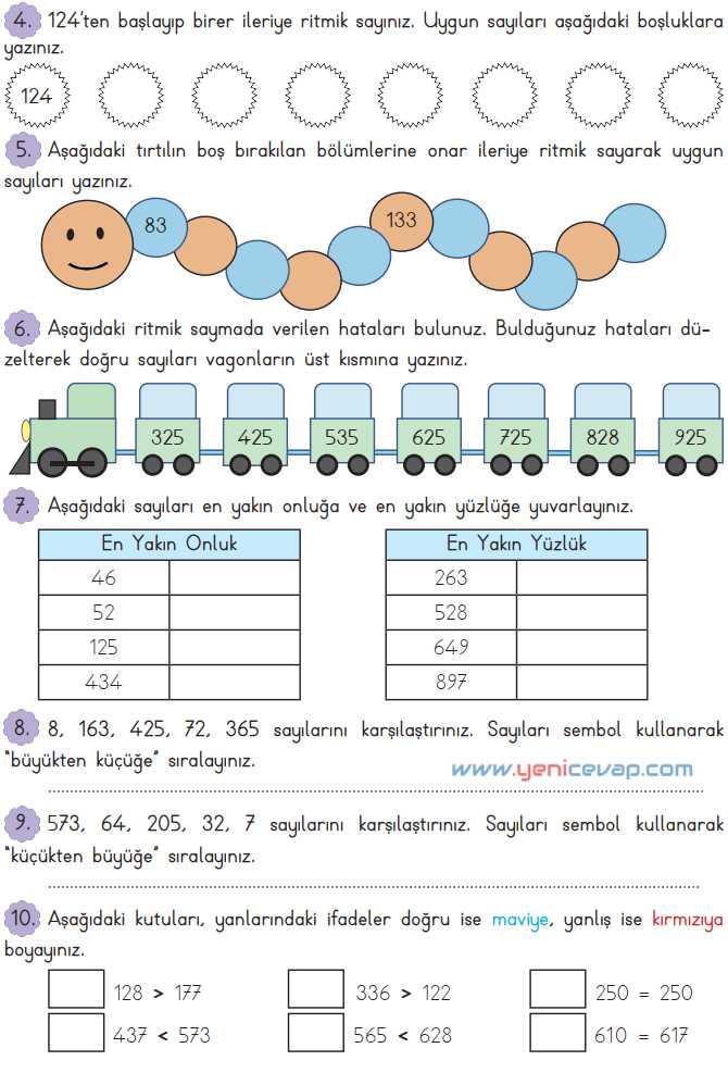 3. Sınıf Matematik Kitabı Sayfa 40 43 44 Cevapları Meb