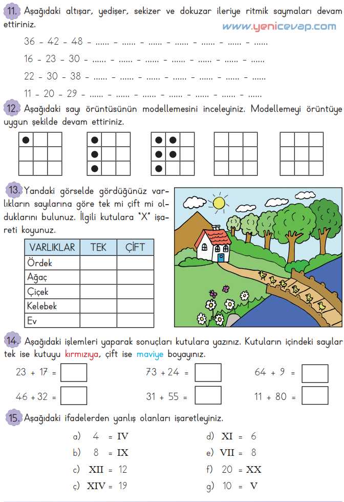 3. Sınıf Matematik Kitabı Sayfa 45 48 50 54 Cevapları Meb