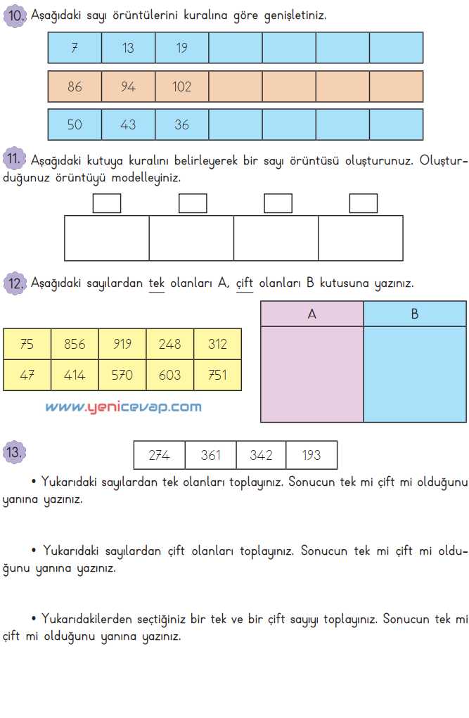 3. Sınıf Matematik Kitabı Sayfa 59 60 61 Cevapları Meb