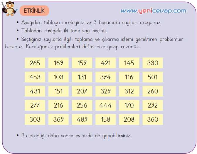 3. Sınıf Matematik Kitabı Sayfa 75 77 78 Cevapları Meb