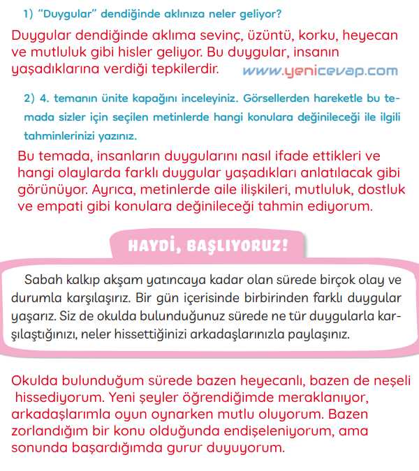 3. Sınıf Türkçe Kitabı Sayfa 117 119 120 121 Cevapları Meb