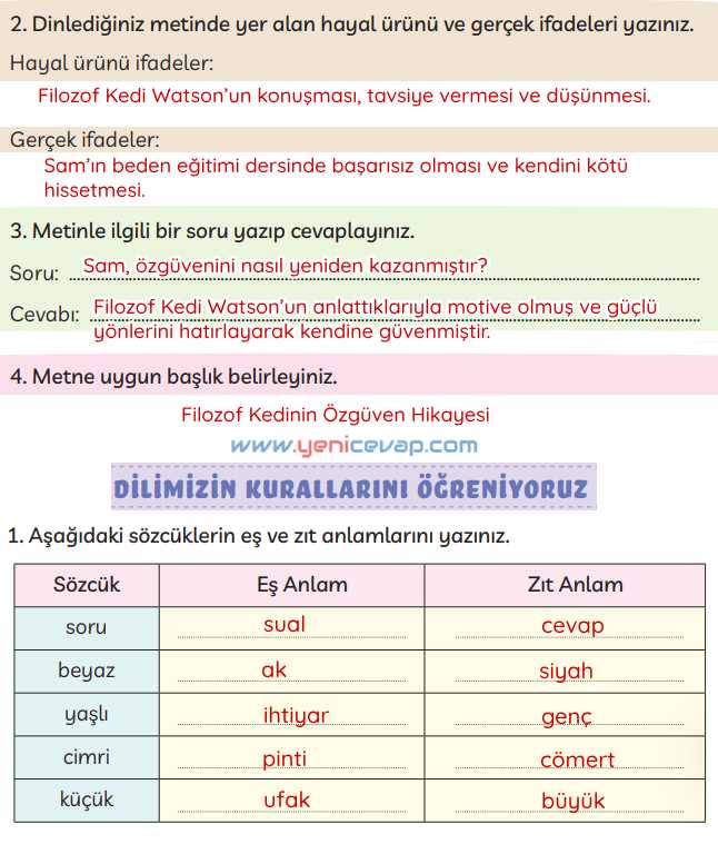 3. Sınıf Türkçe Kitabı Sayfa 169 170 171 Cevapları Meb