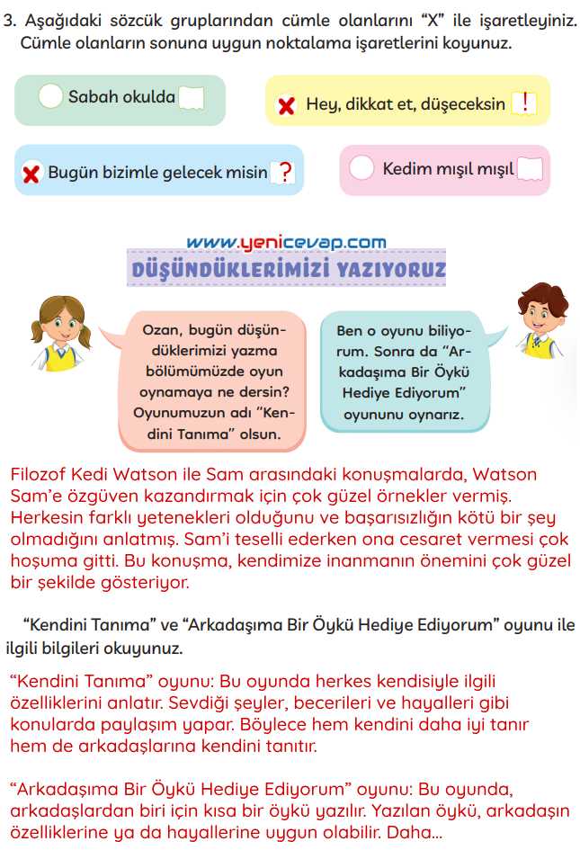 3. Sınıf Türkçe Kitabı Sayfa 169 170 171 Cevapları Meb